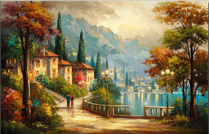 Pintura al óleo <span class=keywords><strong>de</strong></span> paisaje <span class=keywords><strong>de</strong></span> bosque <span class=keywords><strong>de</strong></span> <span class=keywords><strong>Otoño</strong></span> <span class=keywords><strong>de</strong></span> alta calidad pintura al óleo abstracta pintada a mano para la decoración <span class=keywords><strong>de</strong></span> la sala <span class=keywords><strong>de</strong></span> estar del hogar - Product Image 4