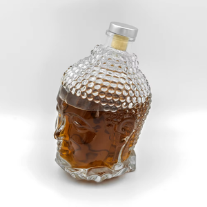 ขวดแก้วเหล้าวิสกี้พร้อมฝาไม้กลมสำหรับ0.7L แบบ Emptycustom - Product Image 1