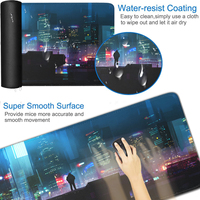 Tapis de souris de jeu Cyberpunk City Anime personnalisable, taille sur mesure, résistant à l'eau, anti-rayures, couleur personnalisée, grand format pour bureau