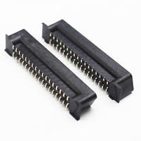 Conector de Cabezal de Caja de 2.54mm, Posiciones 34P, Largo 12.6mm, SMT, Altura 7.5mm, Distancia Entre Dos Columnas 11.0mm, Combinación de 34.09mm para PCB