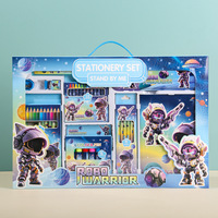 Juego de Papelería con Diseño de Dinosaurios y Bolígrafos de Colores, Caja de Regalo, Graduación, Útiles Escolares para Niños, Premios de Jardín de Infancia, Modelo