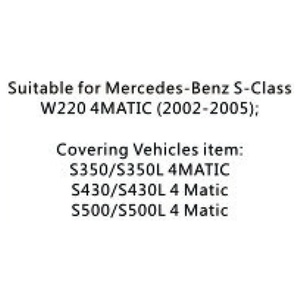 Amortisseur pneumatique W220 1998-2005, suspension pneumatique, avant droit, compatible avec Benz 4MATIC - Product Image 4