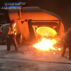 Forno de indução de ferro 1ton 5ton preço fundição fundição metal fundição elétrica inclinar aço forja máquina industrial fundição