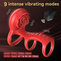 Distributor Doppelring Fernbedienungs-Dildo-Vibrator mit 10 Vibrationsmodi G-Punkt Klitoris-Stimulator USB Wiederaufladbar Großeinkauf