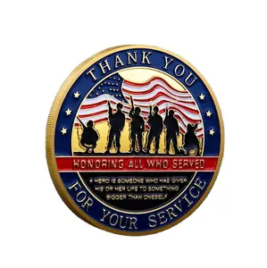 American Thank You for Your Service Veteran Appreciation Challenge Coins