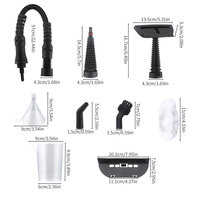 Nettoyeur vapeur portable 1050W haute pression multifonctionnel avec 9 accessoires pour cuisine, canapé et tapis