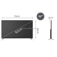 Televisor Smart TV de 32 Pulgadas HD LED LCD Venta Directa de Fábrica con Sistema Android Pantalla Ancha Gabinete Negro Interfaz USB Definición PAL Pantalla Plana SKD