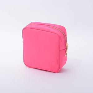 Hızlı gemi su geçirmez naylon küçük Mini sevimli fermuar su geçirmez güzellik seyahat tuvalet siyah makyaj organizatör kadın kozmetik çantası - Product Image 3