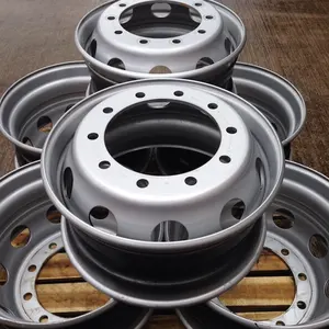 ขอบล้อ 24x8.5 นิ้วล้อรถบรรทุกหนักเหล็กเชื่อมล้อ 12.00r24 ยางสําหรับรถพ่วง