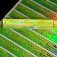 Autocollants holographiques - Étiquettes adhésives découpées sur mesure en forme de laser arc-en-ciel irisé pour logo de marque et emballage de produits