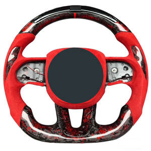 Volante Personalizado con Pantalla LED Azul de Fibra de Carbono para <span class=keywords><strong>Dodge</strong></span> Charger <span class=keywords><strong>Challenger</strong></span> SRT 2018 2020 <span class=keywords><strong>2022</strong></span> 2023 - Product Image 1