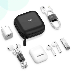Bolsa de viaje de cuero impermeable para cargador de ordenador, funda portátil para cargador de batería de teléfono móvil, bolsas para cables - Product Image 4