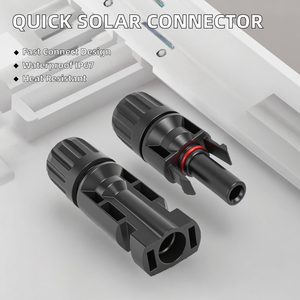 High-Temperature Resistant PV Male/Female <b>Quick</b> Solar <b>Connector</b> IP67 Rated 1000V 30A Copper Silver Plating Solar Power System - Product Image 2