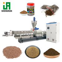 Machine d'extrusion de ligne de production d'aliments pour poissons aquatiques flottants, extrudeuse à double vis pour la fabrication d'aliments pour poissons