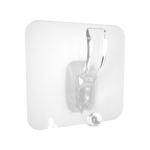 Porte-manteau <span class=keywords><strong>mural</strong></span> en PVC transparent et acier inoxydable, auto-adhésif, crochet pour <span class=keywords><strong>sac</strong></span>, chapeau, salle de bain, salon - Product Image 6