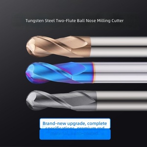 <span class=keywords><strong>Fraise</strong></span> à queue sphérique en carbure à 2 dents 55HRC, à fond plat conique allongé, pour usinage CNC, 1-12mm - Product Image 2