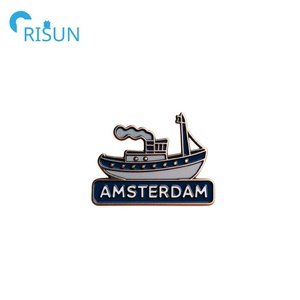 Fabricación Metal esmalte holandés Países Bajos Amsterdam Pin insignia personalizado Amsterdam tulipanes solapa Pin Amsterdam edificios Pin broche - Product Image 4
