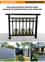 Garde-corps en aluminium d'art Clôture en acier galvanisé Sécurité Balustrade extérieure Villa Courtyard Main courante Escalier Décoration européenne