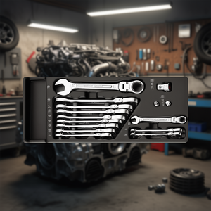 519 285KF <b>Tool</b> <b>Storage</b> Set With Ratcheting Wrenches And Socket Bits For Automotive Repair And Maintenance Tasks - Product Image 3