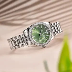 ساعة كوارتز جديدة للنساء PAGANI DESIGN 2024 PD-1776 مقاس 32 مم من الستانليس ستيل وزجاج ياقوت 100 متر ساعة مضادة للماء - Product Image 4