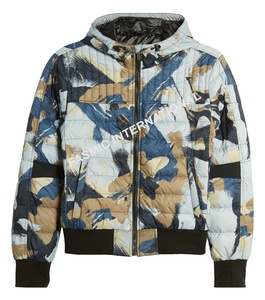 Varsity Style Quilted Microfleece Bomber <b>Jacket</b> Casual <b>Men's</b> Outdoor Clothing Stand Collar Zipper Closure <b>Thin</b> Custom Embroidery - Product Image 5
