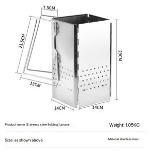 أداة إكسسوارات معدنية لمدخنة الفحم والفحم المقاوم للصدأ Auplex Kamado لشواية BBQ - Product Image 4