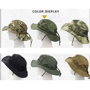 Chapeau de pêcheur Daqin pour le camping en plein air, camouflage tactique, bord rond, respirant, en maille de nylon, sangle d'épaule personnalisée, voyage - Product Image 6