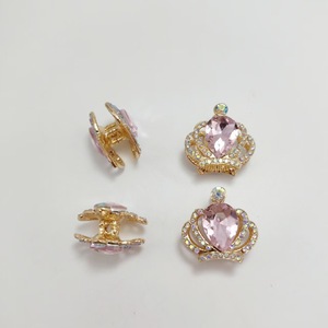 Double-Sided Alloy <b>Crown</b> Crystal Keychain DIY Jewelry Accessory With Synthetic Crystals Portable Spring 2025 Jinhua Origin - Product Image 2
