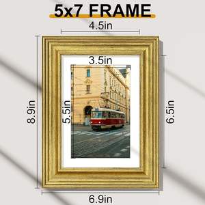 Marco de Fotos Vintage Dorado Tallado en Plástico - Tamaños Personalizados A1/A2/A3/A4, Adorno de Pared Estilo Europeo para Fotos - Product Image 5
