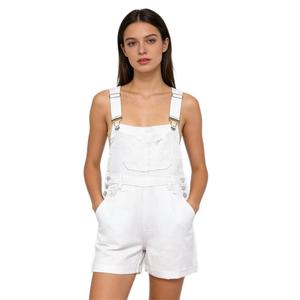 Salopette courte en <span class=keywords><strong>jean</strong></span> noir pour femme, coupe ample, multi-poches, style utilitaire décontracté, <span class=keywords><strong>combishort</strong></span> d'été - Product Image 2