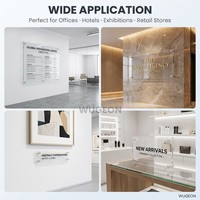 Wugeon 01 Supports d'affichage transparents sans adhésif pour enseignes, cadres photo et accessoires de fixation (vis incluses)