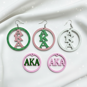 Boucles d'oreilles en <span class=keywords><strong>bois</strong></span> rose et vert, découpées <span class=keywords><strong>au</strong></span> laser, design créatif et simple, pour la vie de sororité, pour femme élégante, vente en gros - Product Image 1