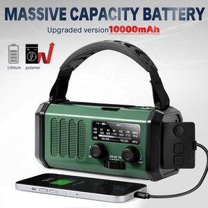 XSY Portable Solar Power Hand Crank Radio 10000 Mah AM/FM <strong>WB</strong> Three Way Dynamo Crank Weather Radio with Flashlight and Screen - Product Image 6