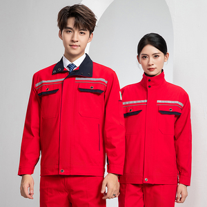 Cotton Workwear Suit Uniform Worker <strong>Overalls</strong> <strong>Construction</strong> Building Industrial Reflective Safety Coveralls Hi Vis Shirt Work Wear - Product Image 4