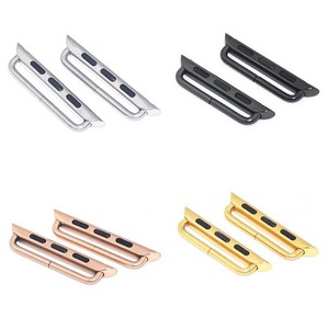 Diseño personalizado de acero inoxidable dorado Smartwatch accesorios 38 40 42 44mm conector adaptador de resorte para Apple Watch - Product Image 2