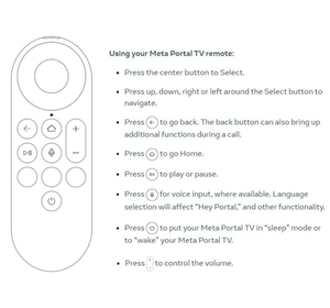 Télécommande vocale de remplacement KP45CM compatible avec Meta <span class=keywords><strong>Portal</strong></span> Facebook pour les appels vidéo intelligents - Product Image 5