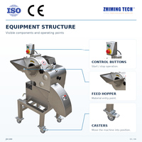 RVS groentesnijmachine, commerciële groentesnijmachine voor hygiënische voedselverwerkingsinstallaties