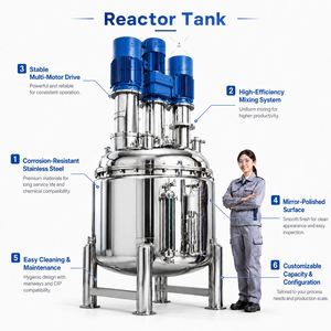 Reactor de tornillo sin fin de laboratorio Ace 100L 200L 300L 500L para pirólisis rápida de biomasa, tanque de acero inoxidable de doble camisa - Product Image 1