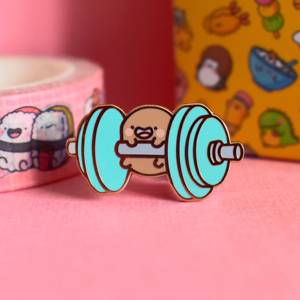 卸売体操ピン高品質金属ブローチラペルピンスポーツカスタムフィットネスポテトバッジゴールドメッキハードエナメルピンジム - Product Image 2