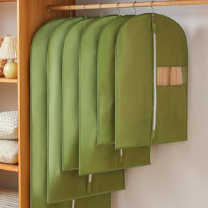 <span class=keywords><strong>Housse</strong></span> de vêtement non tissée anti-poussière et anti-humidité avec poche de rangement suspendue pour vêtements - Product Image 2