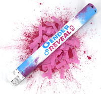 Canon à confettis pour fête de révélation de sexe, bleu et rose, canon à confettis pour révélation de sexe, poudre de confettis, fête prénatale