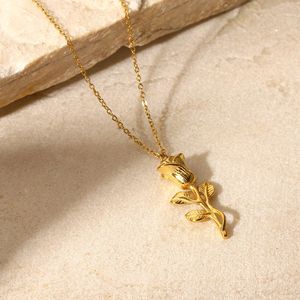 Rose Pendant Charm Necklace Final Rose <strong>Beauty</strong> <strong>and</strong> <strong>Beast</strong> <strong>Jewelry</strong> Feminine Girl Party Gift - Product Image 2