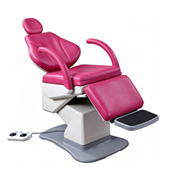 Fauteuil dentaire pliable portable avec compresseur d'air, turbine, crachoir en céramique, lampe LED et plateau à instruments pour clinique dentaire