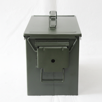 Boîtes à munitions personnalisées en mousse avec logo, couleur, M2A1 304*146*186 mm, métal vert dur, boîte à munitions tactique 50CAL