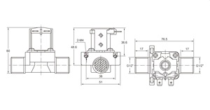 阜新FD-05 G1/2外螺纹塑料水电磁阀常闭DC12V洗衣机灌溉 - Product Image 2