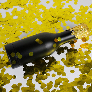 Lance-confettis en forme de mini bouteille de champagne |   Cannons à confettis jetables pour les célébrations - Product Image 1