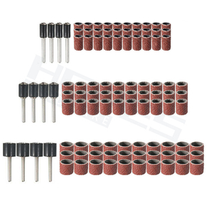 100 pièces <span class=keywords><strong>de</strong></span> grains abrasifs 80-600 #   Kit <span class=keywords><strong>de</strong></span> tambours abrasifs <span class=keywords><strong>Dremel</strong></span> 1/2, 3/8, 1/4 avec mandrins <span class=keywords><strong>de</strong></span> 1/8 (2,35 mm) pour meuleuse rotative et outils <span class=keywords><strong>de</strong></span> <span class=keywords><strong>ponçage</strong></span> - Product Image 6