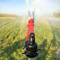 Arroseur de pistolet de pluie à double tuyau de qualité industrielle certifié CE Titans avec boîte de vitesses à 2 vitesses pour l'irrigation agricole
