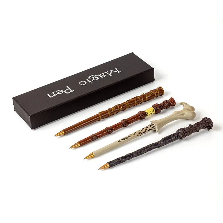 Wholesale Harry Magic Pen Resin Ball Point Wand Boxed Hufflepuff Academy Wand for Party Novelties and Gifts