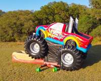 Château gonflable commercial, château gonflable Monster Truck avec toboggans